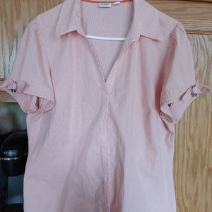 Brunt Orange stripped button down